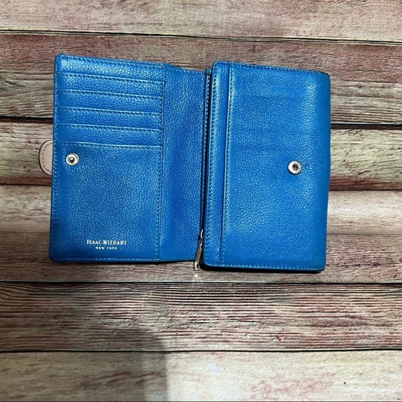 Isaac Mizrahi Blue Wallet - Picture 5 of 9